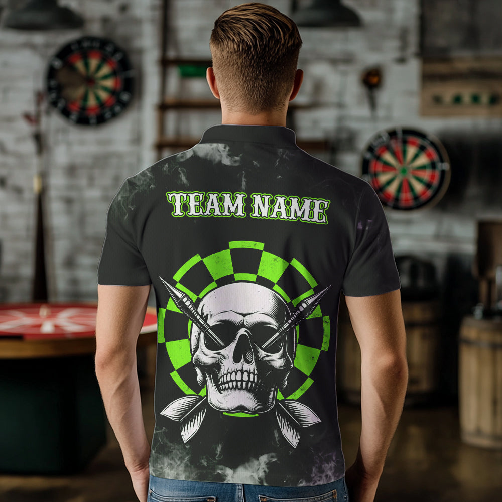 Personalized Green Darts Smoke Skull Men Dart Custom Dart Board Fire Flame Dart Team