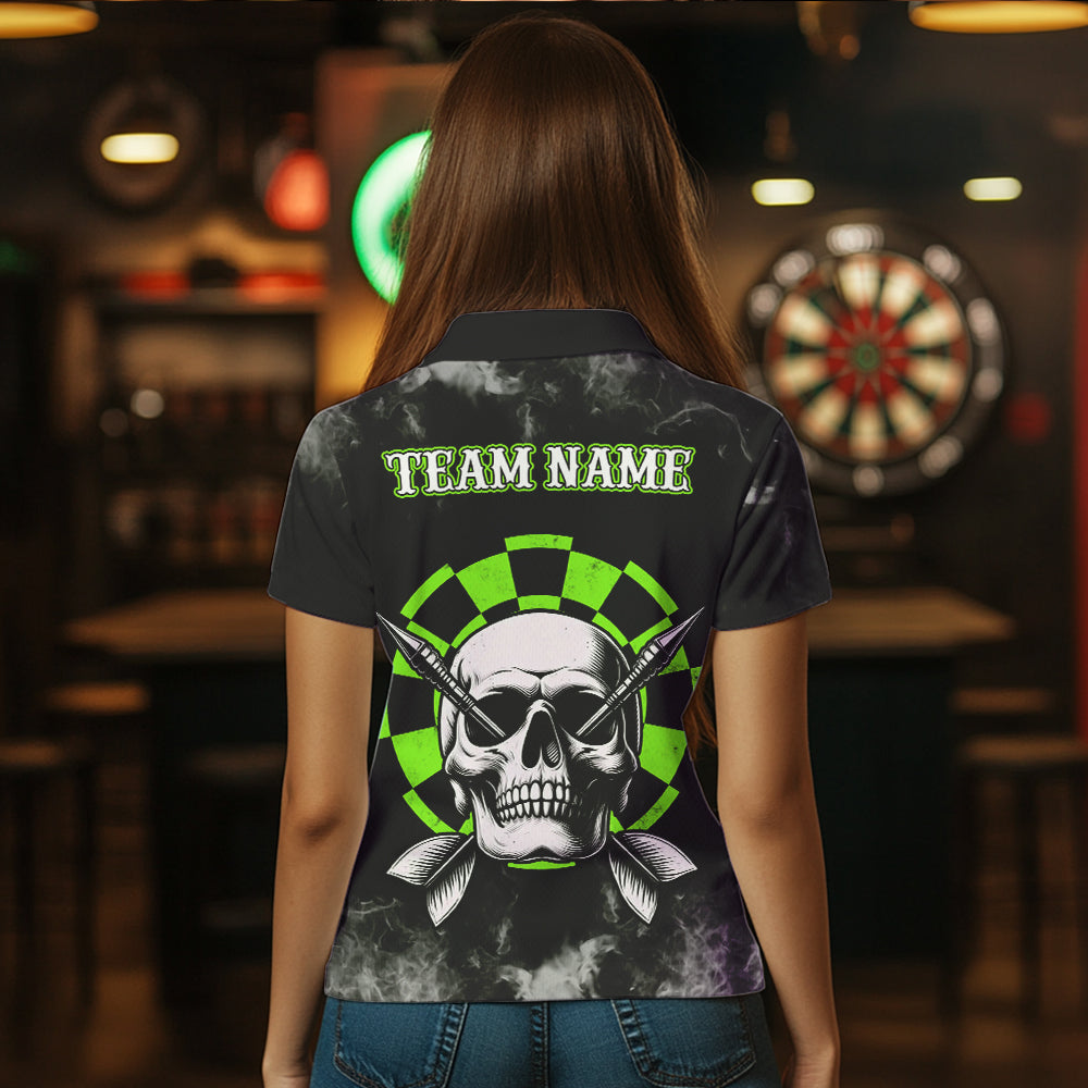 Personalized Green Darts Smoke Skull Men Dart Custom Dart Board Fire Flame Dart Team