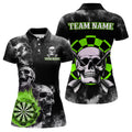 Personalized Green Darts Smoke Skull Men Dart Custom Dart Board Fire Flame Dart Team