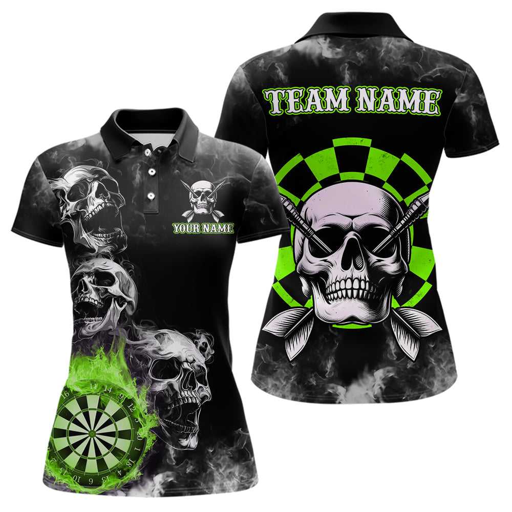 Personalized Green Darts Smoke Skull Men Dart Custom Dart Board Fire Flame Dart Team
