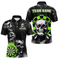 Personalized Green Darts Smoke Skull Men Dart Custom Dart Board Fire Flame Dart Team
