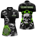 Personalized Green Darts Smoke Skull Men Dart Custom Dart Board Fire Flame Dart Team