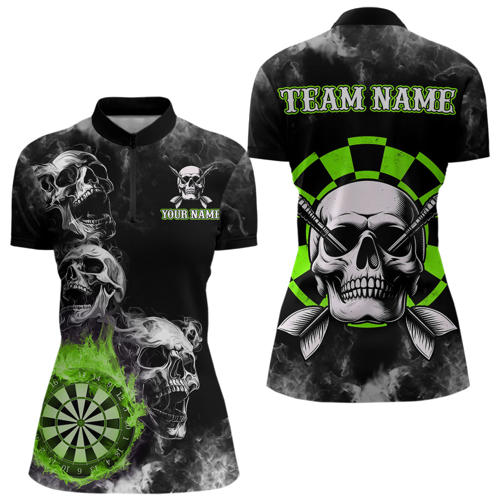 Personalized Green Darts Smoke Skull Men Dart Custom Dart Board Fire Flame Dart Team