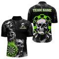 Personalized Green Darts Smoke Skull Men Dart Custom Dart Board Fire Flame Dart Team