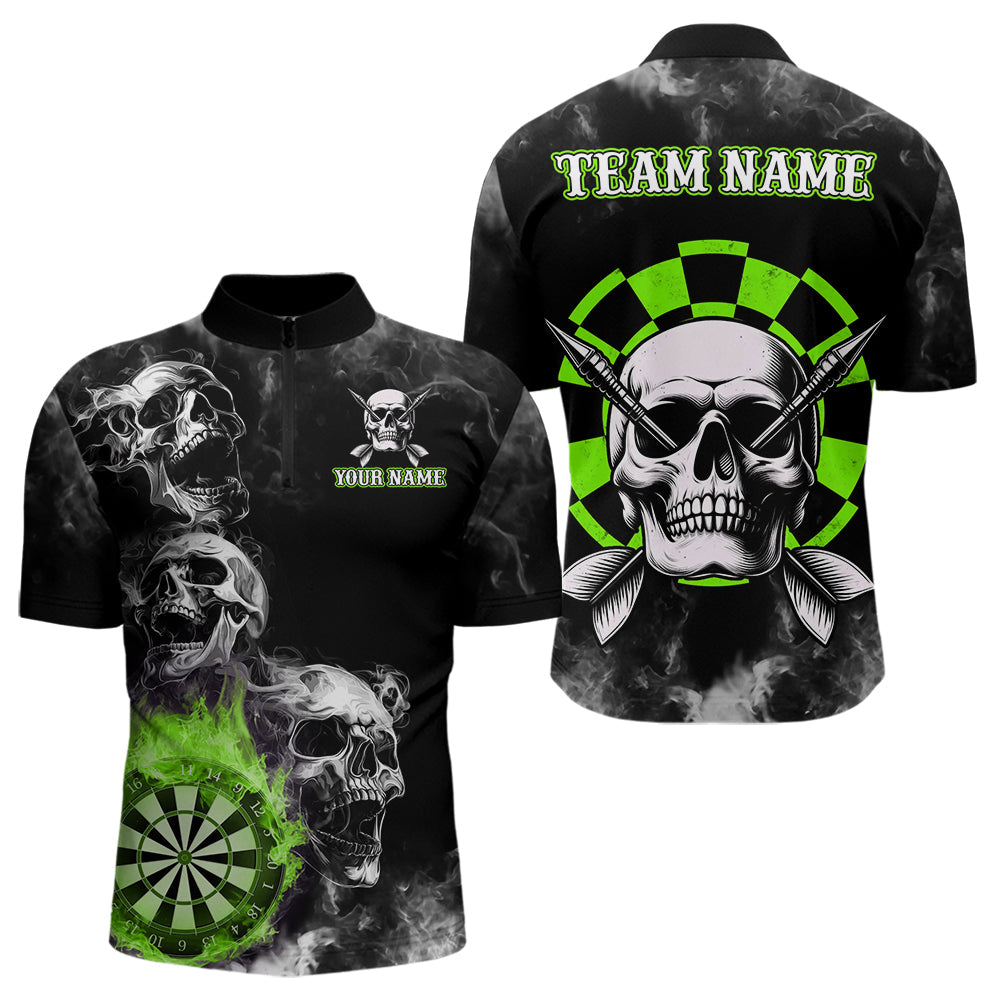 Personalized Green Darts Smoke Skull Men Dart Custom Dart Board Fire Flame Dart Team