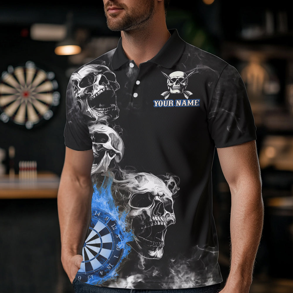 Personalized Blue Darts Smoke Skull Men Dart Custom Dart Board Fire Flame Dart Team