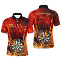 Personalized 3D Darts Board On Fire Men Darts Custom Name Flame Darts For Player