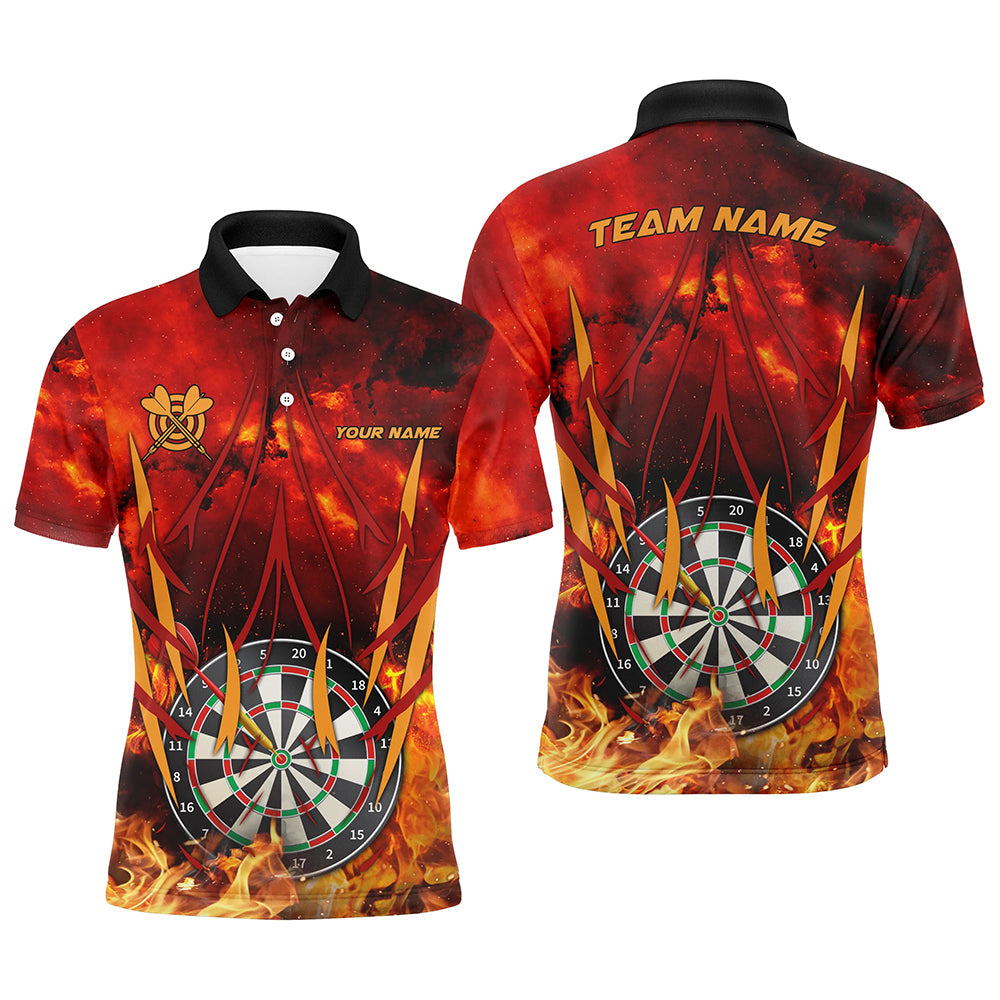 Personalized 3D Darts Board On Fire Men Darts Custom Name Flame Darts For Player