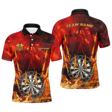 Personalized 3D Darts Board On Fire Men Darts Custom Name Flame Darts For Player