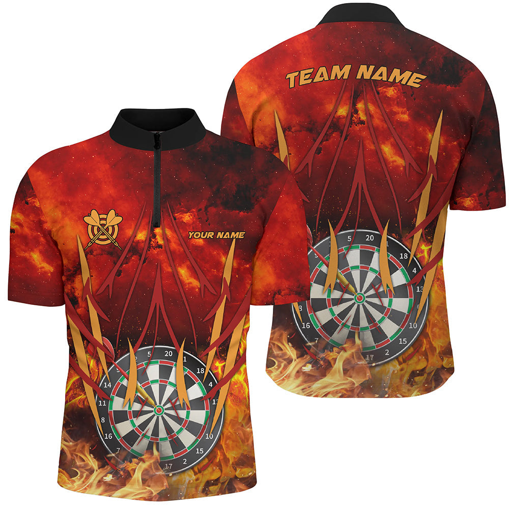 Personalized 3D Darts Board On Fire Men Darts Custom Name Flame Darts For Player
