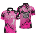 Breast Cancer Awareness Pink Grunge Camo Men Darts and Quarter-Zip Custom Darts