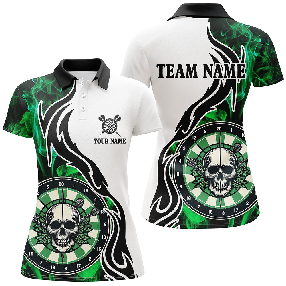 Green Darts Board Smoke Custom Men Darts and Quarter-Zip, Skull Darts Team