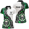 Green Darts Board Smoke Custom Men Darts and Quarter-Zip, Skull Darts Team