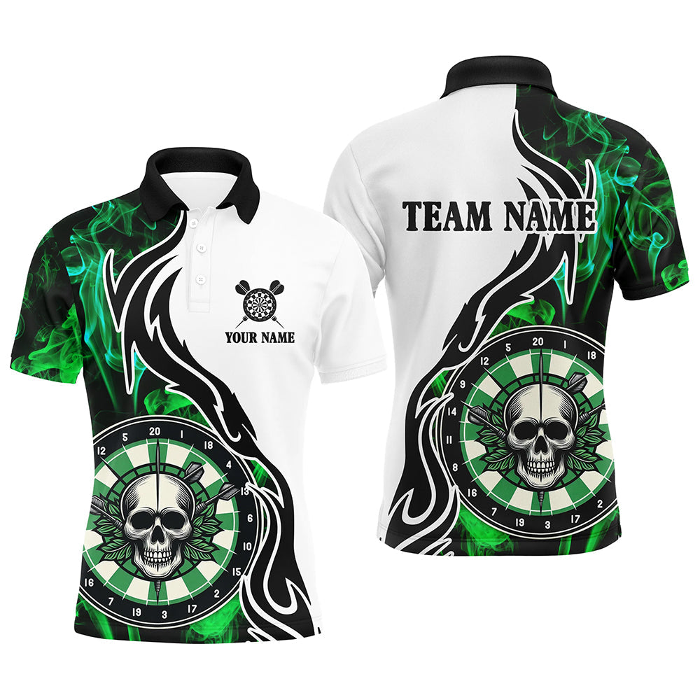 Green Darts Board Smoke Custom Men Darts and Quarter-Zip, Skull Darts Team