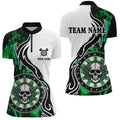 Green Darts Board Smoke Custom Men Darts and Quarter-Zip, Skull Darts Team