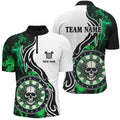 Green Darts Board Smoke Custom Men Darts and Quarter-Zip, Skull Darts Team