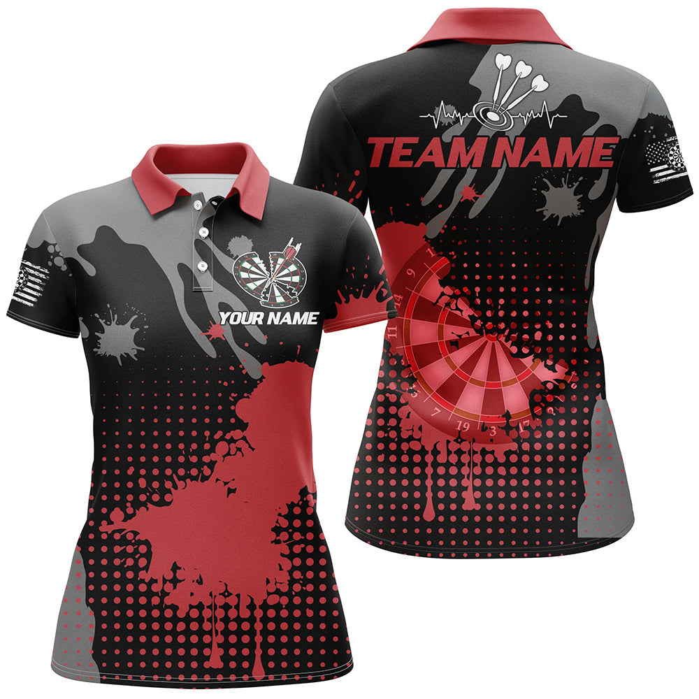 Personalized Grunge Paint Darts and, Best Darts Team |Red