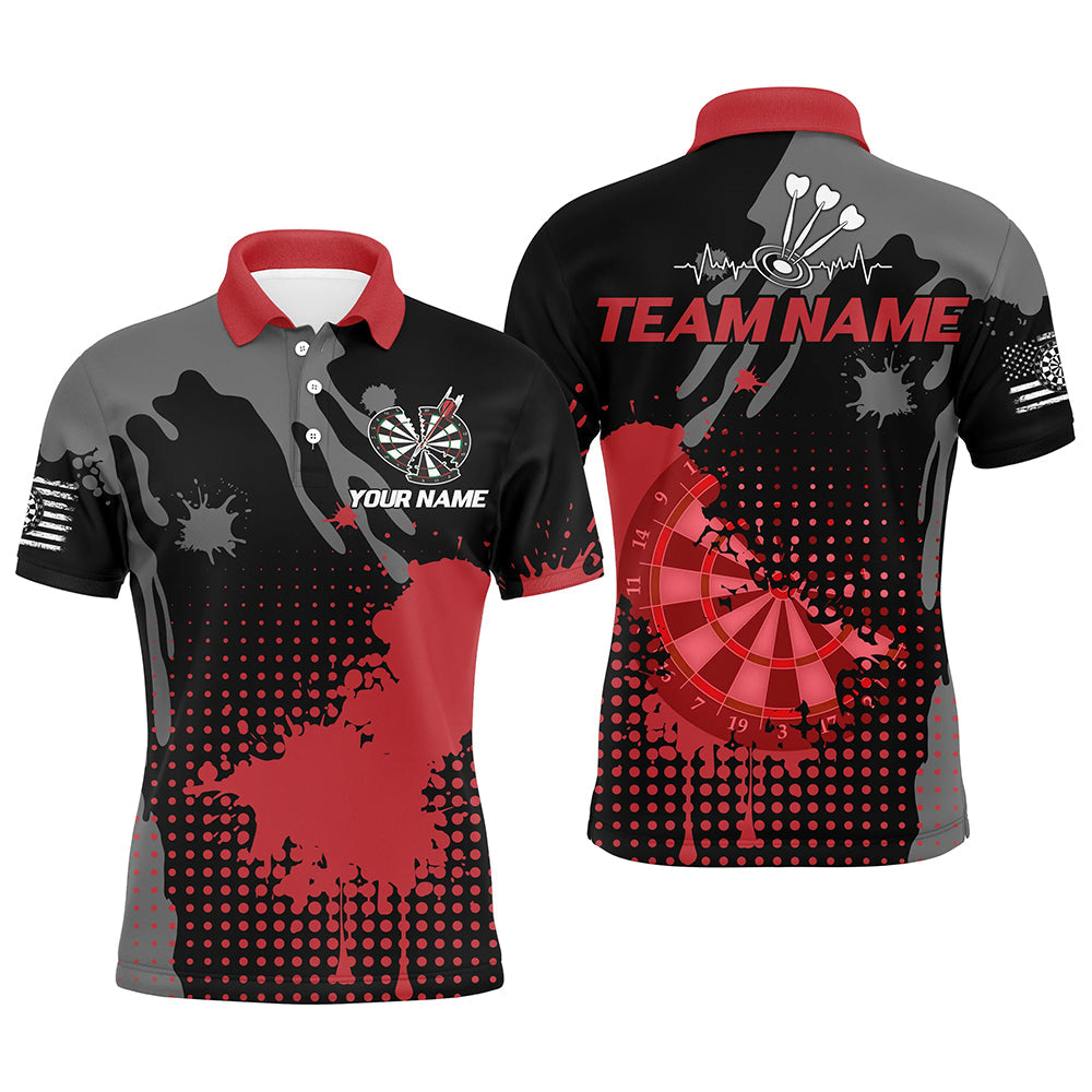 Personalized Grunge Paint Darts and, Best Darts Team |Red