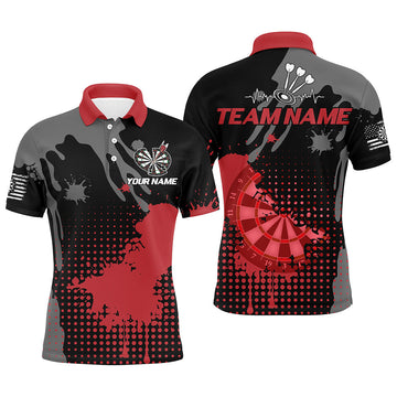 Personalized Grunge Paint Darts and, Best Darts Team |Red