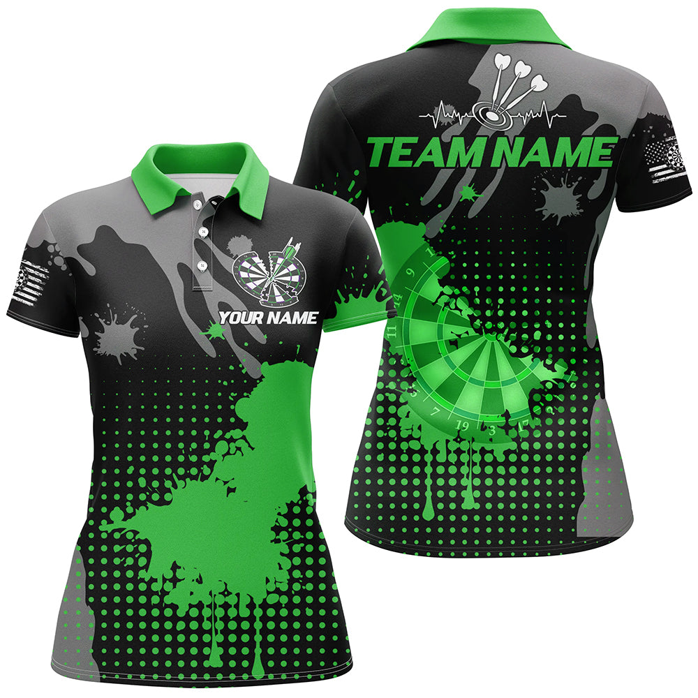 Personalized Grunge Paint Darts and, Best Darts Team |Green