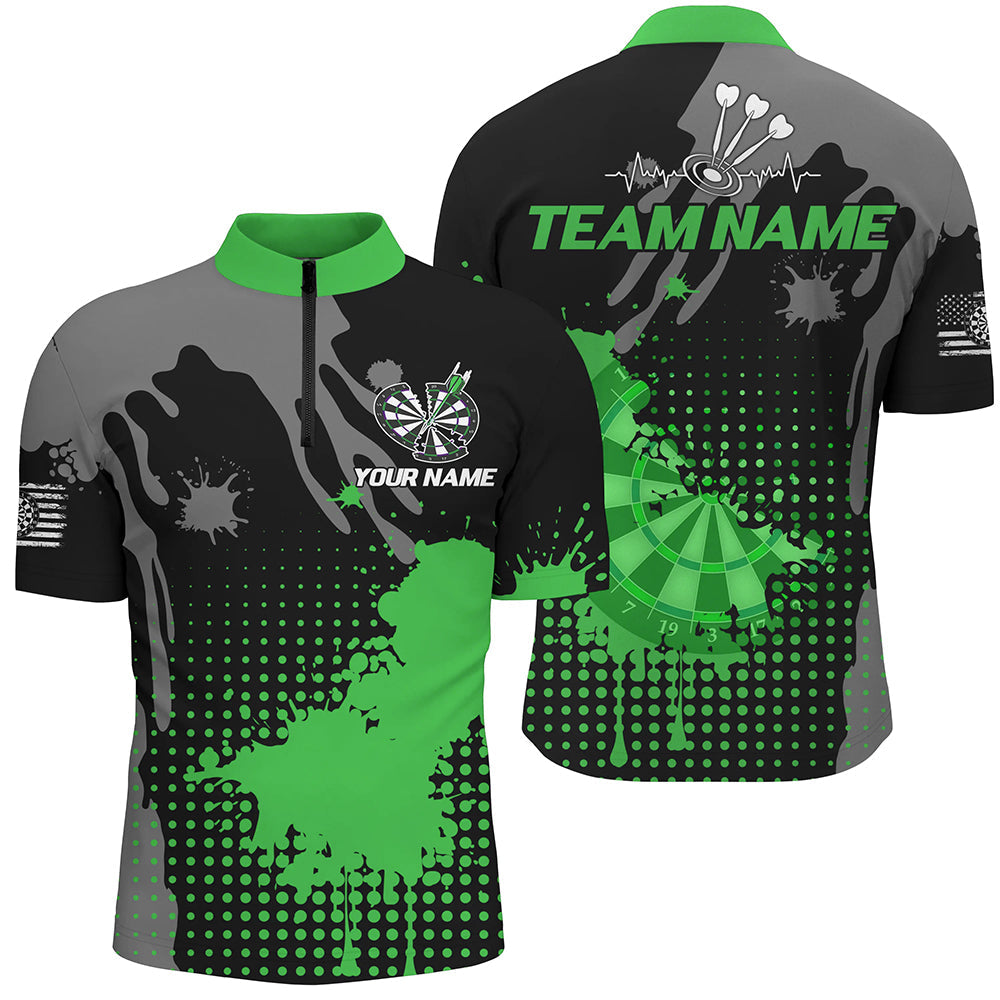 Personalized Grunge Paint Darts and, Best Darts Team |Green