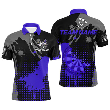 Personalized Grunge Paint Darts and Best Darts Team |Purple