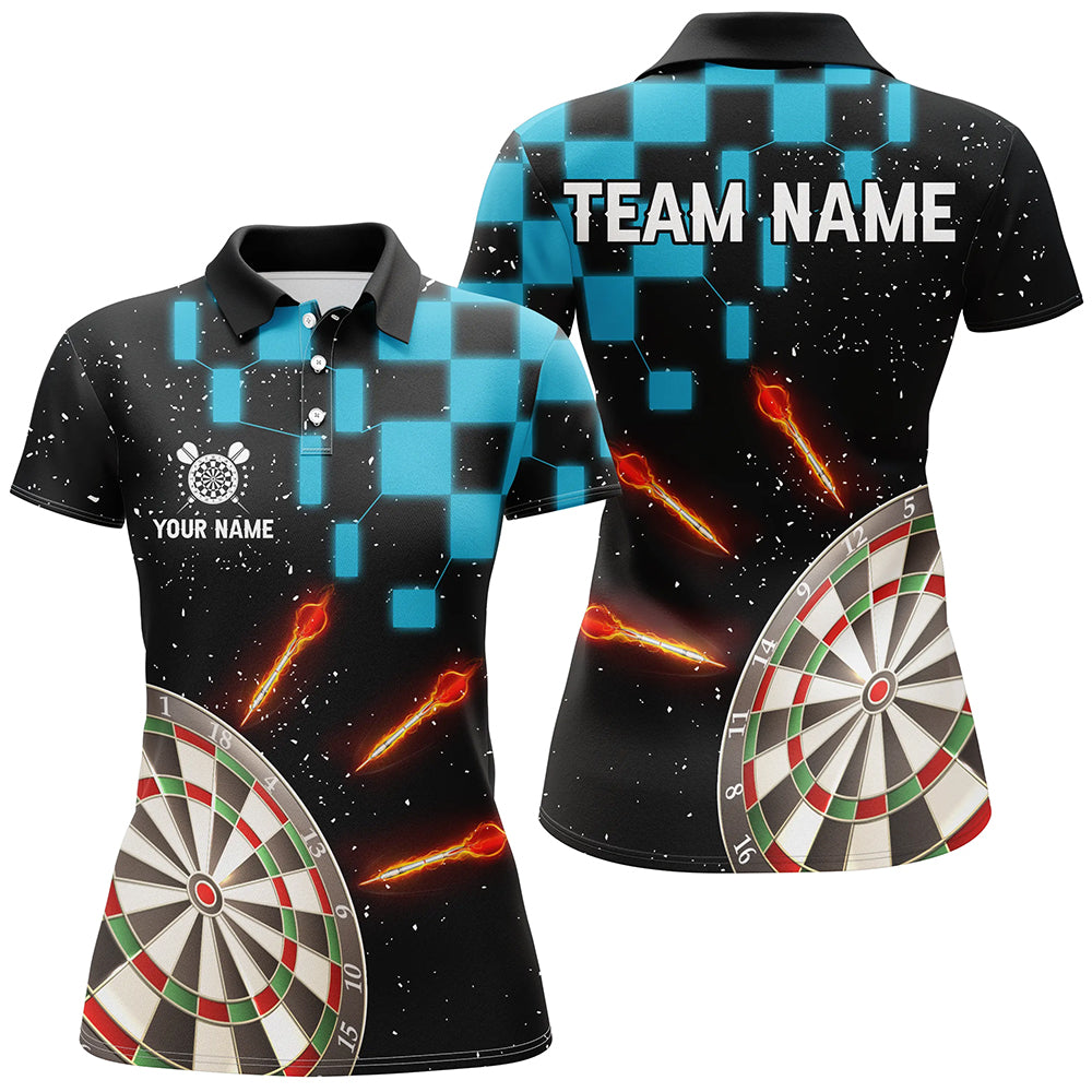 Personalized Blue Checkerboard Darts Custom Dart Board Darts Team