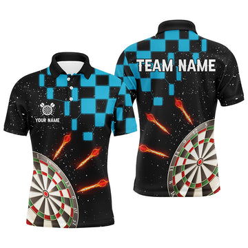 Personalized Blue Checkerboard Darts Custom Dart Board Darts Team