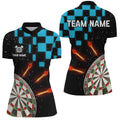 Personalized Blue Checkerboard Darts Custom Dart Board Darts Team