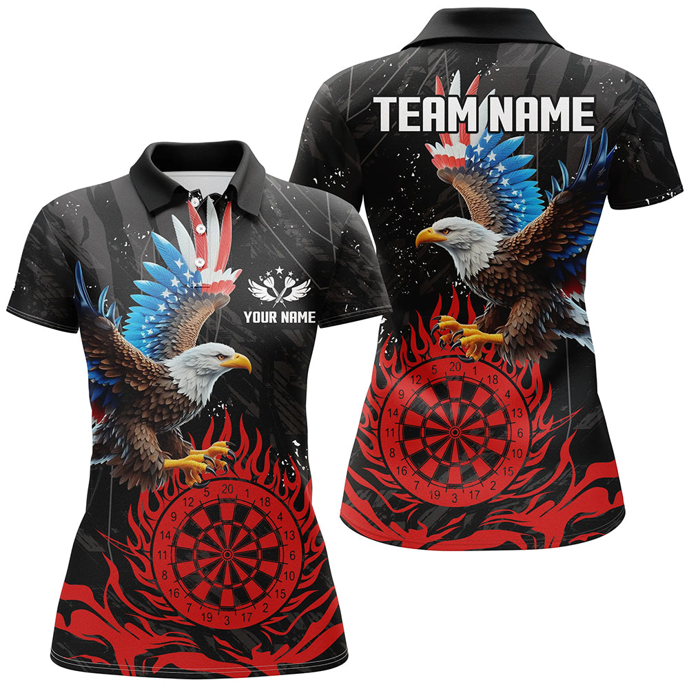 Personalized 3D Eagle American Flag Patriotic Darts Custom Flame Darts |Red