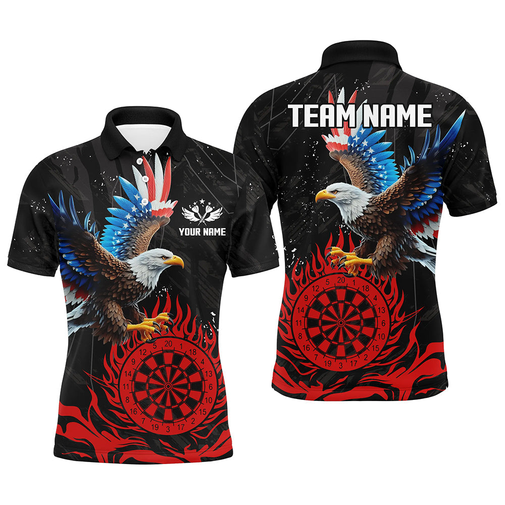 Personalized 3D Eagle American Flag Patriotic Darts Custom Flame Darts |Red