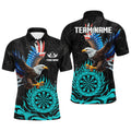 Personalized 3D Eagle American Flag Patriotic Darts Custom Flame Darts |Cyan
