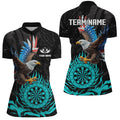 Personalized 3D Eagle American Flag Patriotic Darts Custom Flame Darts |Cyan