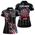 Customized American Flag Smoke Black Grunge Dart, Patriotic Team Darts