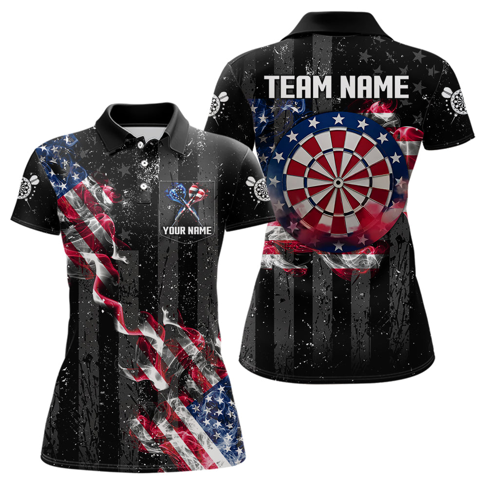 Customized American Flag Smoke Black Grunge Dart, Patriotic Team Darts