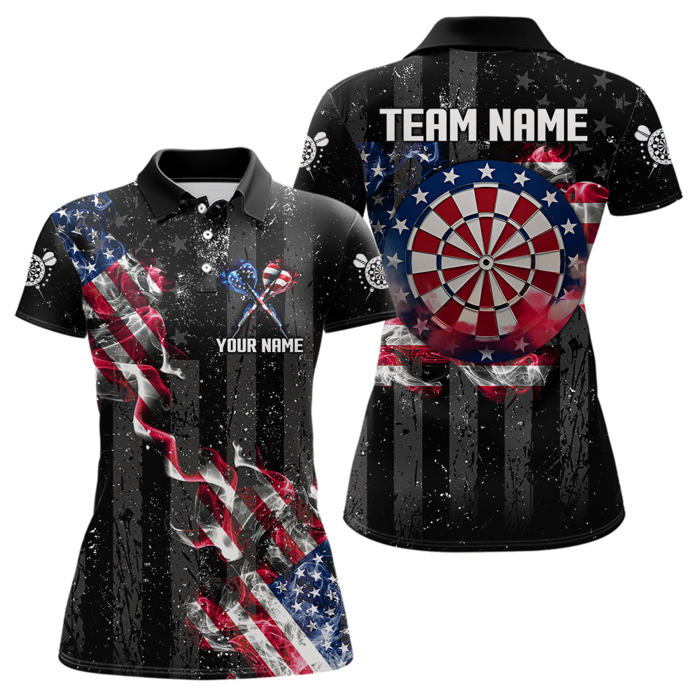 Customized American Flag Smoke Black Grunge Dart, Patriotic Team Darts