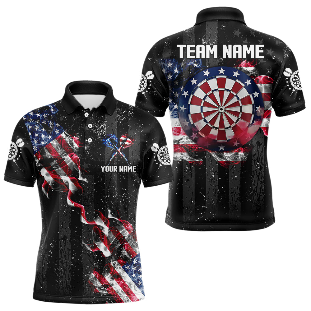 Customized American Flag Smoke Black Grunge Dart, Patriotic Team Darts