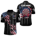 Customized American Flag Smoke Black Grunge Dart, Patriotic Team Darts