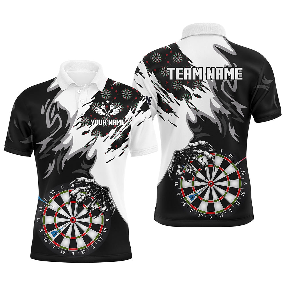 Personalized Black White Darts Board Claws Men and Custom Darts Team
