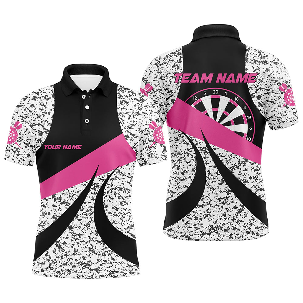 Personalized Grunge Pink Darts and Quarter-Zip, Unique Darts Team Attire