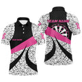 Personalized Grunge Pink Darts and Quarter-Zip, Unique Darts Team Attire