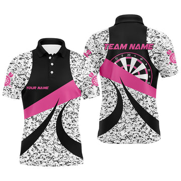 Personalized Grunge Pink Darts and Quarter-Zip, Unique Darts Team Attire