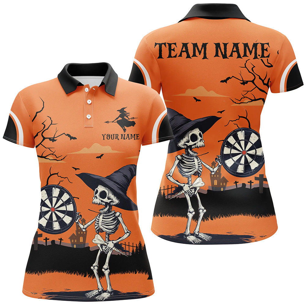 Funny Skeleton Orange Halloween Darts Custom Halloween Gifts For Darts Lover