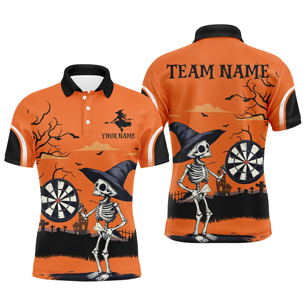 Funny Skeleton Orange Halloween Darts Custom Halloween Gifts For Darts Lover