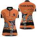 Funny Skeleton Orange Halloween Darts Custom Halloween Gifts For Darts Lover