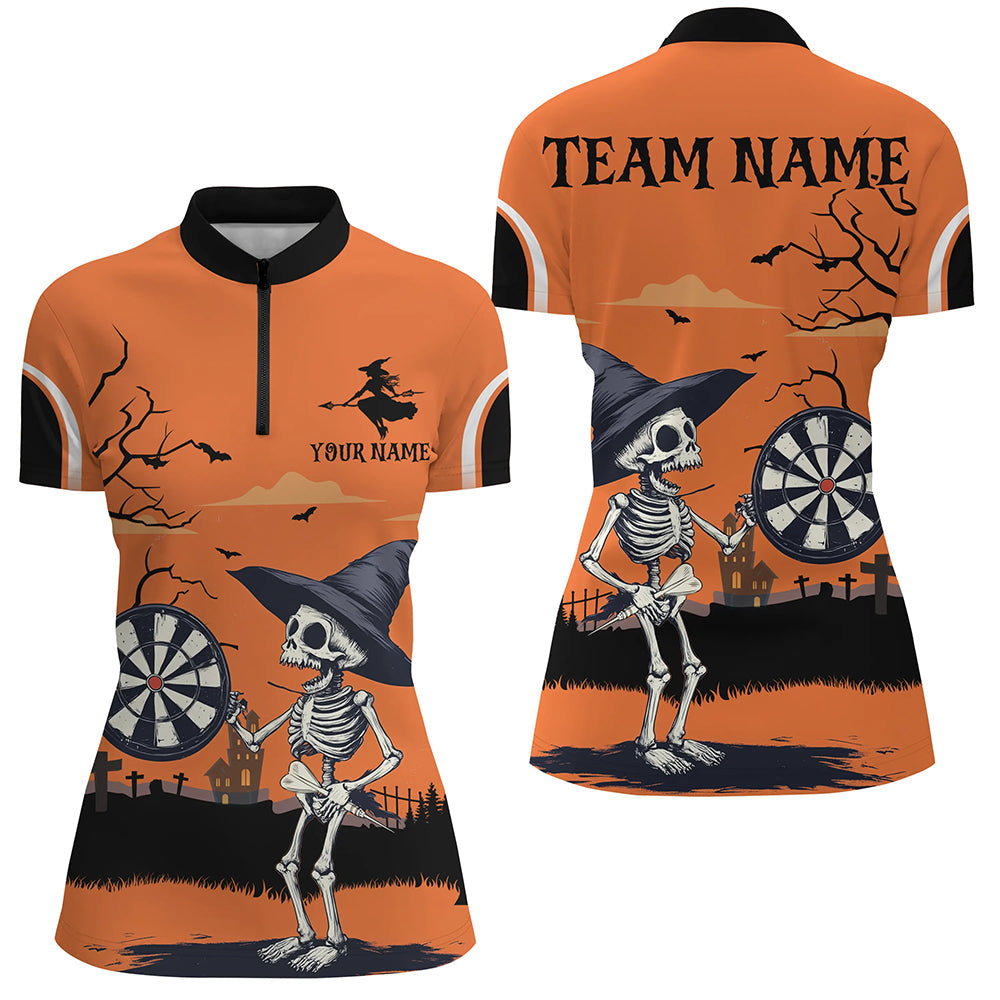 Funny Skeleton Orange Halloween Darts Custom Halloween Gifts For Darts Lover