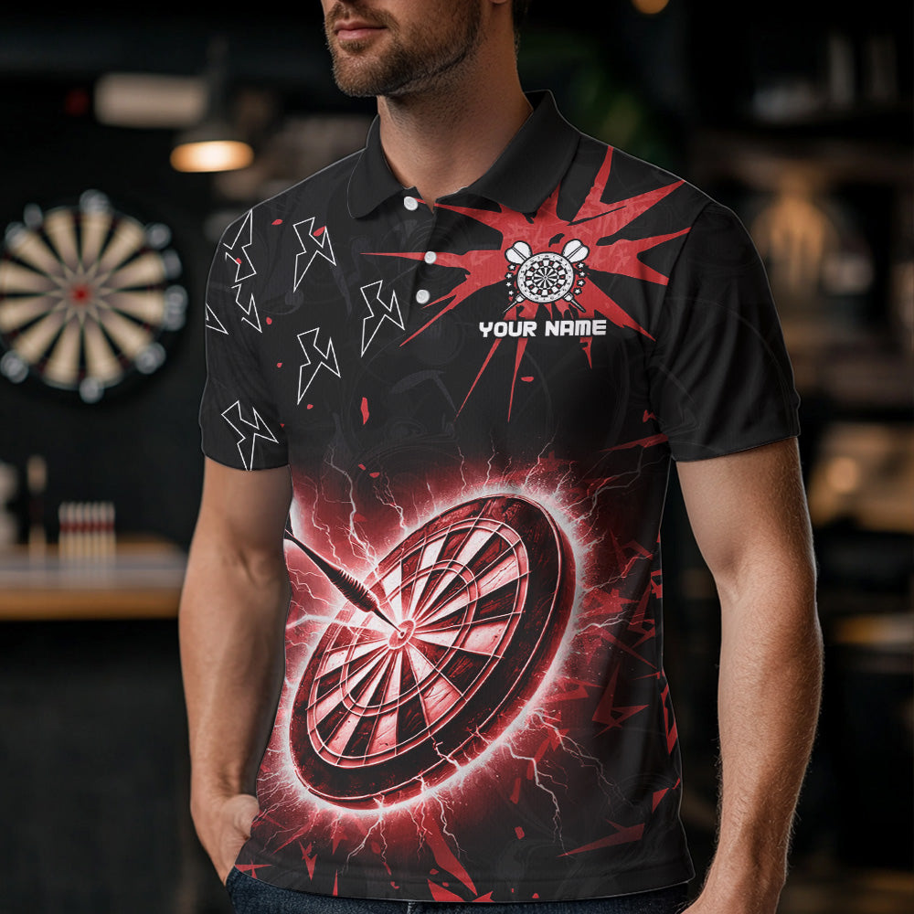 Custom Dart, Black And Red Dartboard Thunder Lightning Darts and