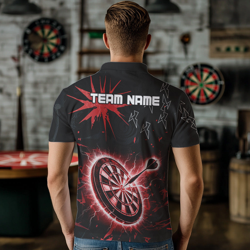 Custom Dart, Black And Red Dartboard Thunder Lightning Darts and