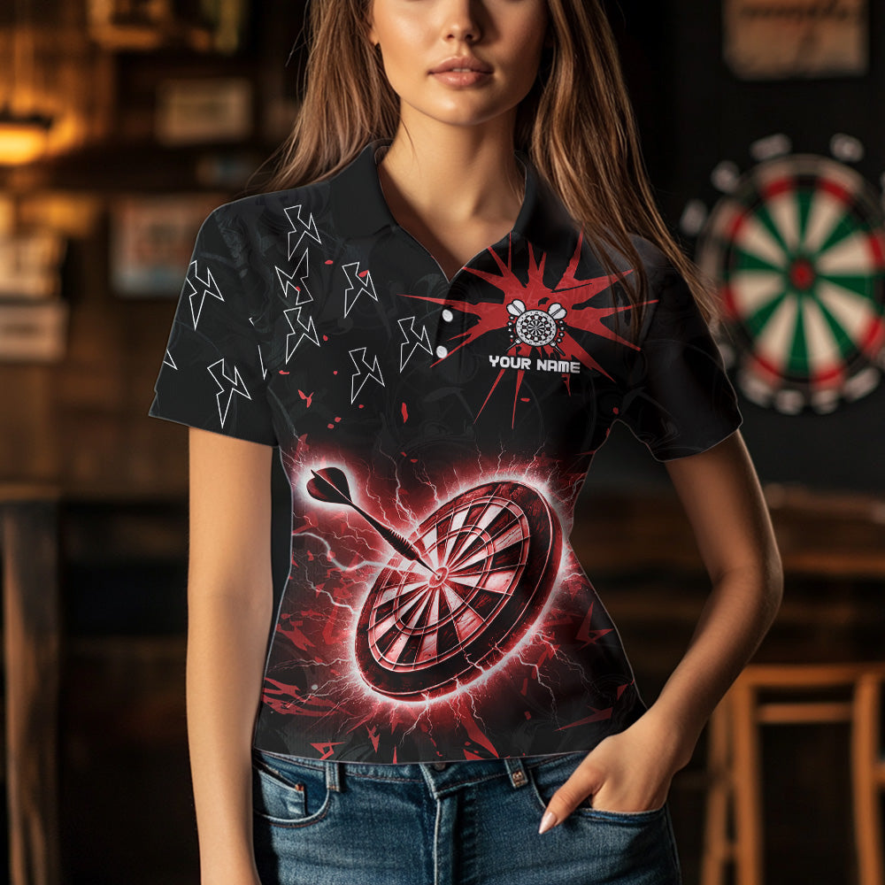 Custom Dart, Black And Red Dartboard Thunder Lightning Darts and