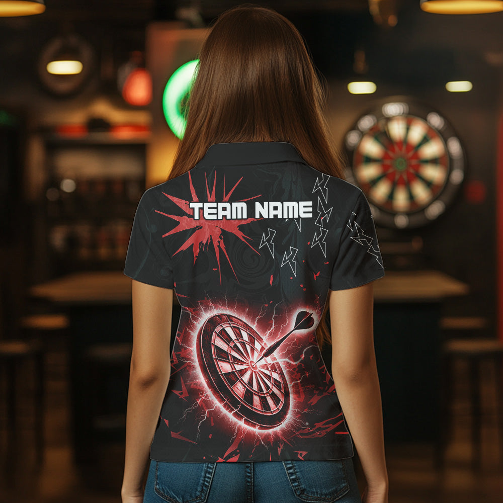 Custom Dart, Black And Red Dartboard Thunder Lightning Darts and